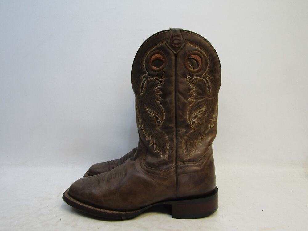 Dan Post Mens Size 9 D Brown Leather Buckaroo Western Cowboy Boots
